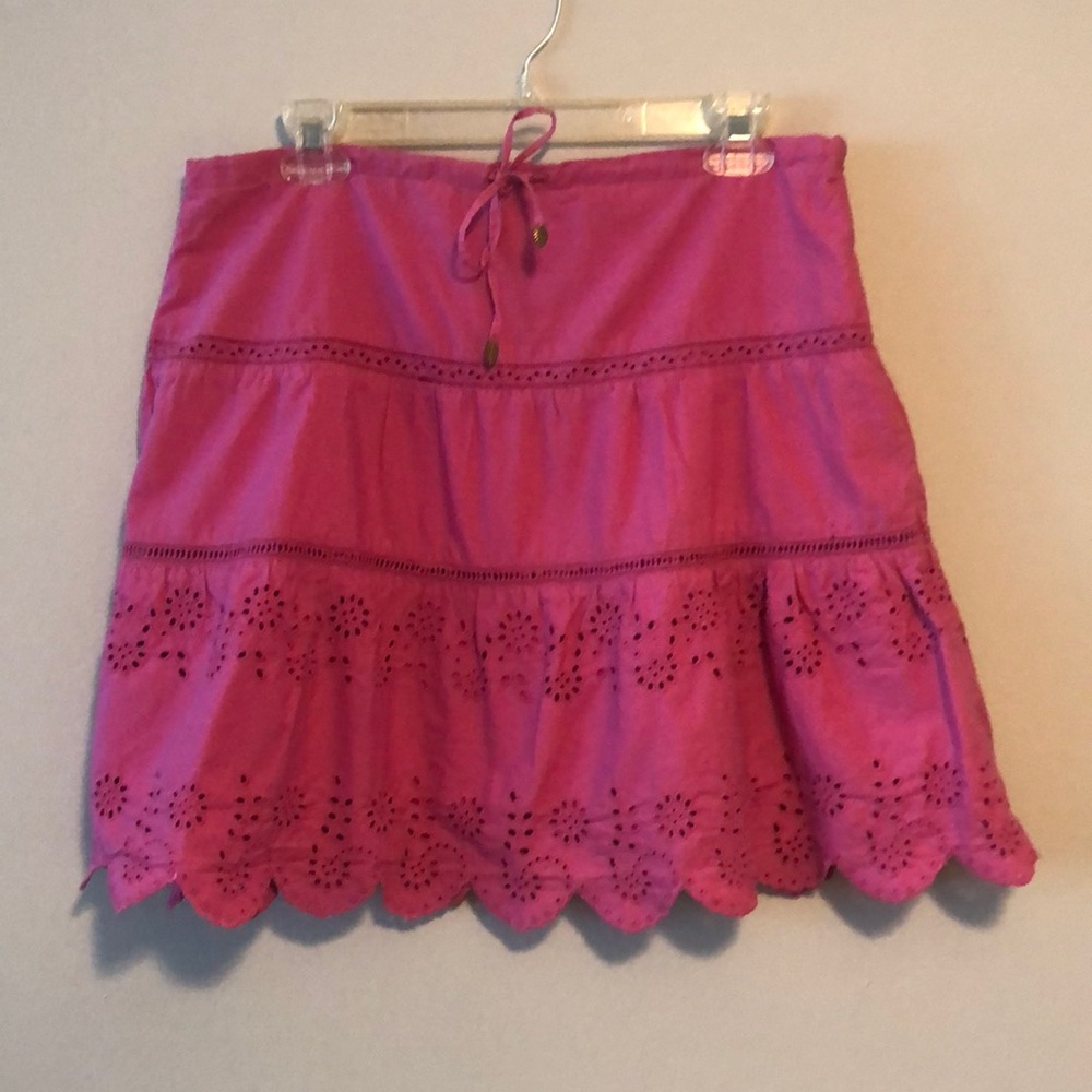 American Eagle Outfitters Skirt Pink SZ 10 Barbiecore Cottagecore Eyelet